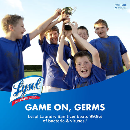 Lysol Laundry Sanitizer Additive, Bacteria-Causing Laundry Odor Eliminator, Detergent Additive, Crisp Linen, 90oz