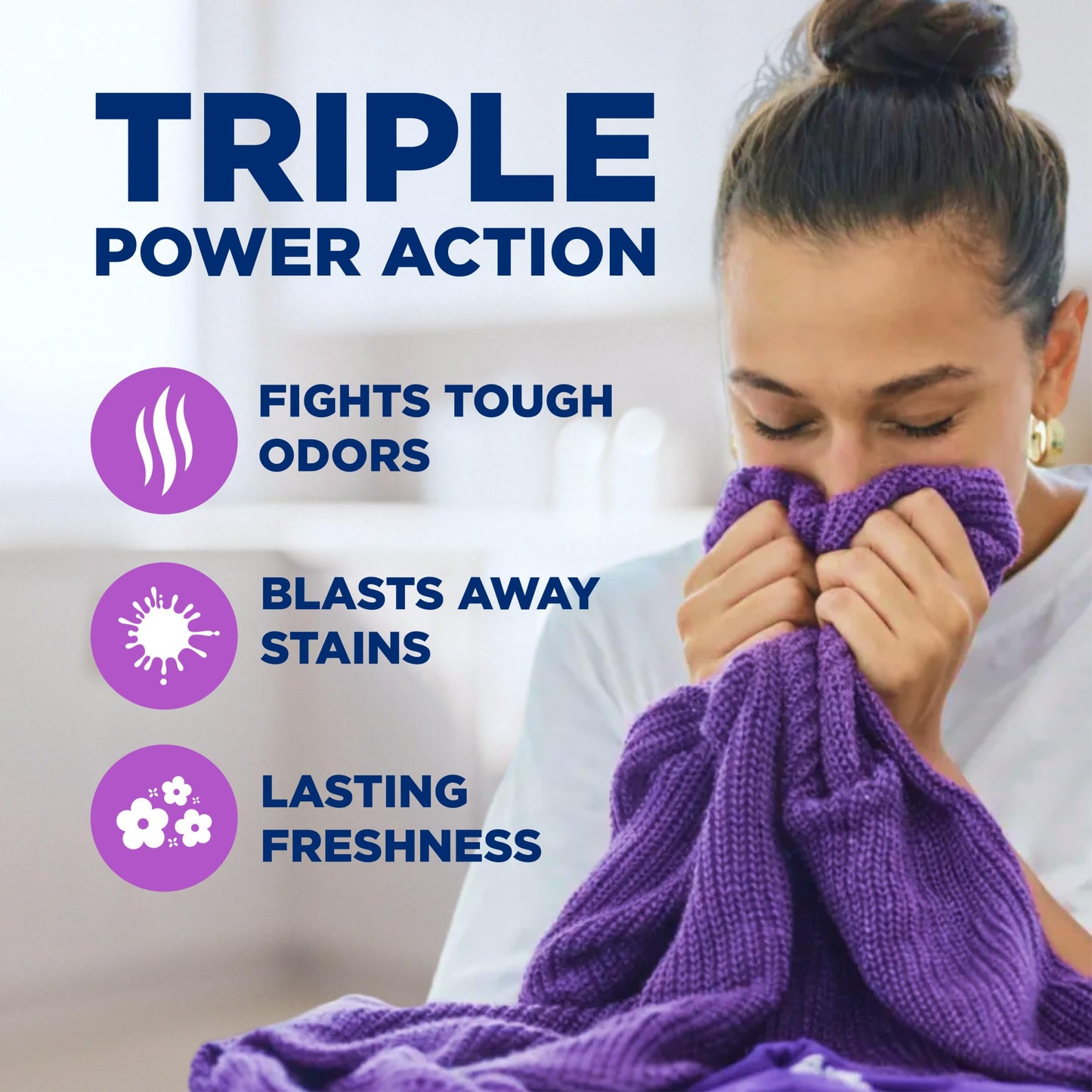 ARM & HAMMER Plus OxiClean with Odor Blasters Liquid Laundry Detergent, Laundry Odor Remover, Attacks Stains, Fresh Burst Scent, 122 Loads, 158.6 Fl Oz
